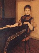 Fernand Khnopff Portrait of Maria van Rijckevorsel-Dommer van Poldersveldt France oil painting artist